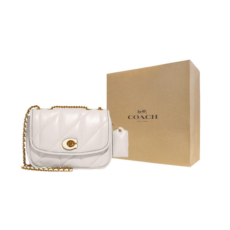 New COACH Pillow Nappa Leather Small Square Bag Crossbody Bag Shoulder Bag Women's White C8560-B4HA