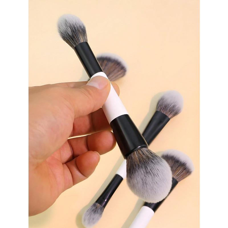4pcs Double-Ended Makeup Brush Set Multi-Functional Foundation, Blush, Powder, Highlighter, Contour And Concealer Brushes For Women Makeup Brush Kit