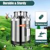 Milk Can 60L/15.8Gallon Stainless Steel Milk Jug Universal Airtight Metal Milk Bucket with Lid, for Liquids and Solid