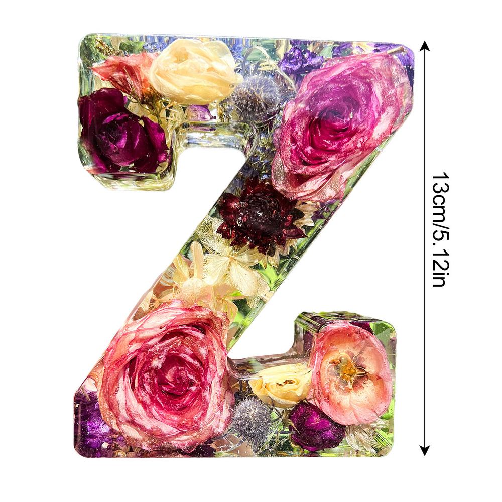 Creative Large Letter Floral Night Light 26 Letters A-Z Dry Flower Simulation Floral Letter Light Valentine's Day Gift