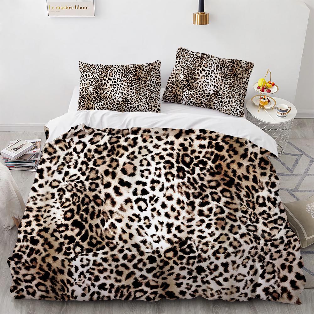 Animals Skin Texture Duvet Cover Set Tiger Snake Leopard 3D Print King Size for Kid Boy Bedding Set Polyester Comforter Cover
