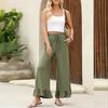 New Summer Leaf-Patterned Women's Nine-Tenths Pants, Thin Loose Casual Home Pants, Wearable Outdoors