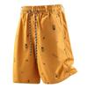 Men's Relaxed Fit Drawstring Waist Casual Shorts with Elastic and Printed Pattern for Everyday Wear and Comfort