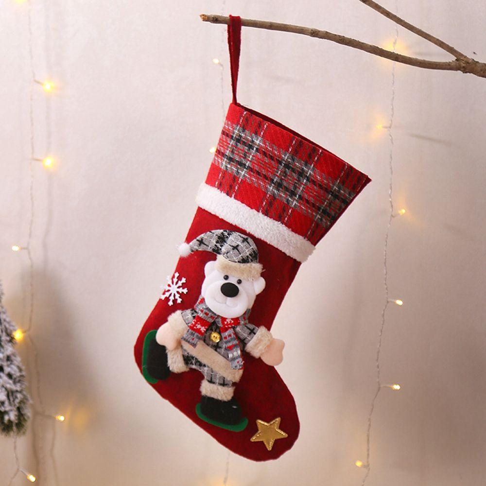 Socks Santa Sacks DIY Lovely Hanging Ornament Christmas Decorations Christmas Stocking Candy Bag