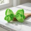 Bow Hairpin Safety Alloy Hair Clip with Burr-Free Metal Spring Double-Layer Threaded Webbing Bow Kids Non-Slip Hair Accessory