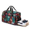 Summer new dry and wet separation printed fitness bag independent shoe compartment storage yoga bag short trip sports bag