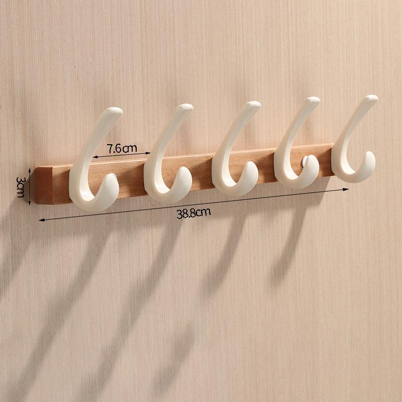 

Деревянная вешалка для полотенец из ореха с двойным настенным крючком, современные натуральные деревянные колышки для подвешивания пальто, одежды, шляпы, сумки, кошелька, ключей и полотенец