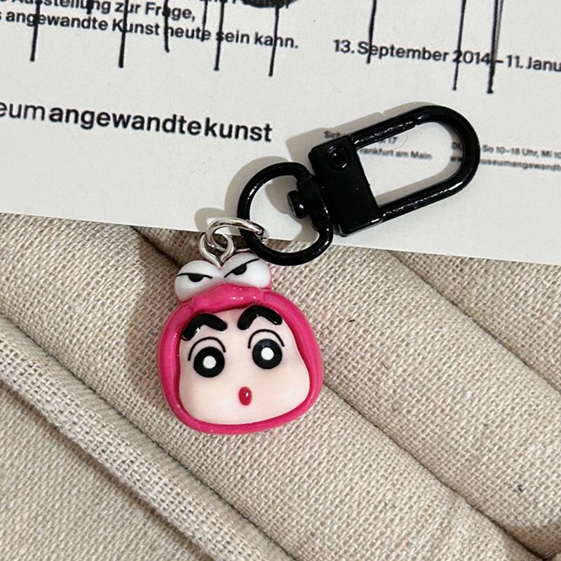 

Милый брелок для ключей Crayon Shin-Chan из смолы, кукла, сумка, кулон, студентка, мультяшная пряжка для ключей, подарочные аксессуары Trend