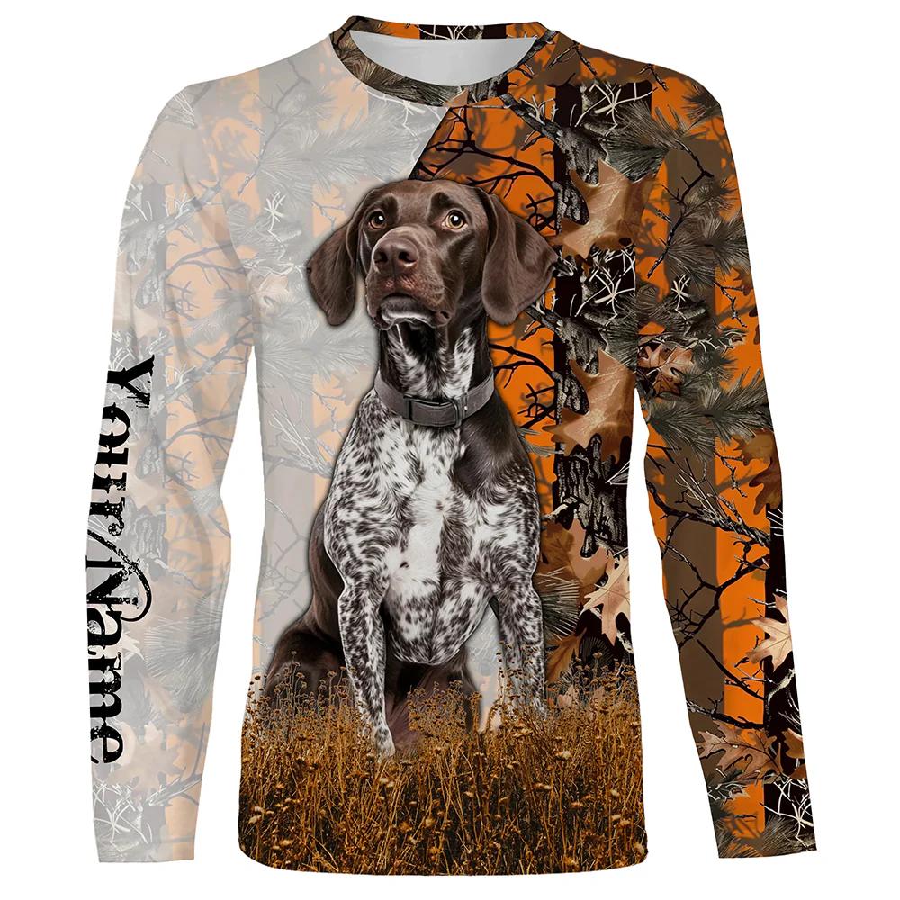 Camo Hunting Animals Wild Boar Men T-Shirt 3D Print Sport Long Sleeve Tee Tops Casual O Neck Streetwear T Shirts Men's Clothing