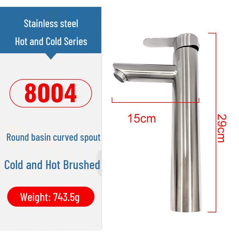 Junshi 304 Stainless Steel Bathroom Basin Faucet