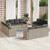VidaXL Garden Lounge Set with Cushions 14 Pcs, Patio Sofas, Outdoor Furniture Set, Modern, Beige 3218498