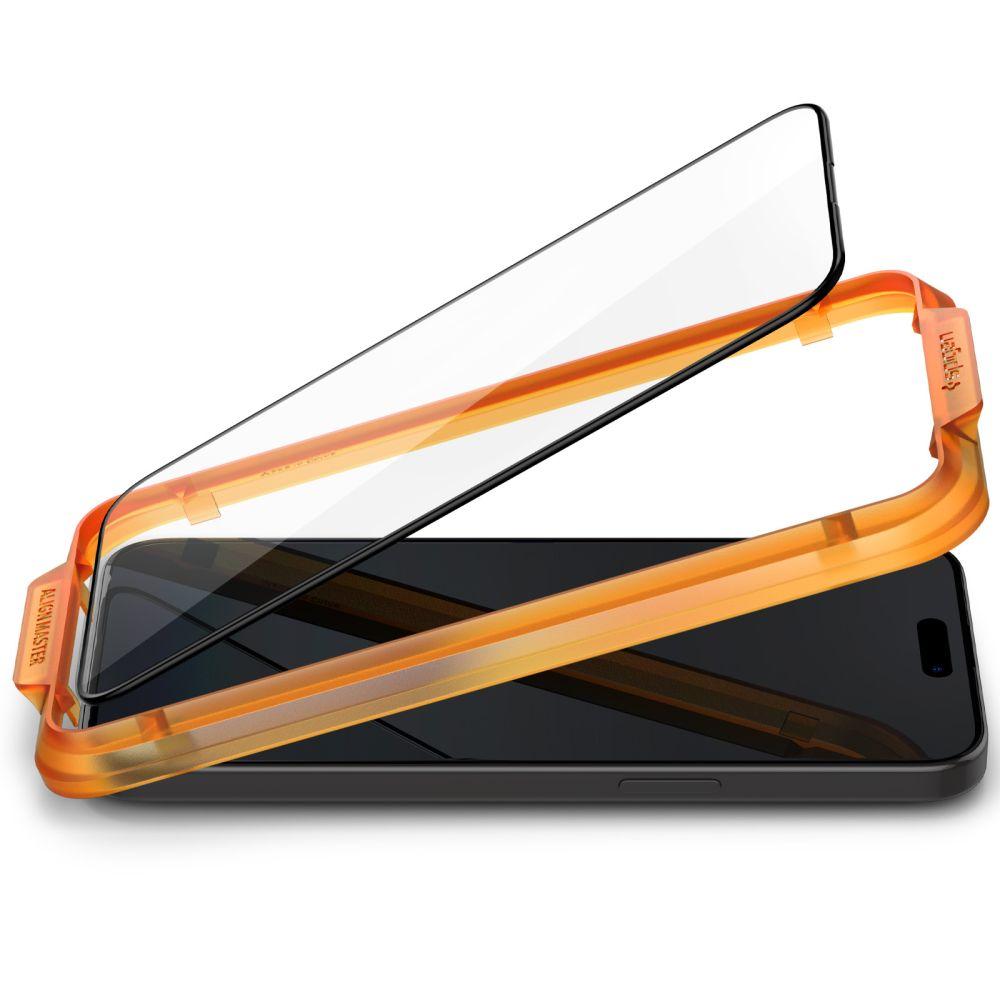 Szkło Hartowane Spigen Alm Glass Fc 2-Pack Iphone 15 Pro Black