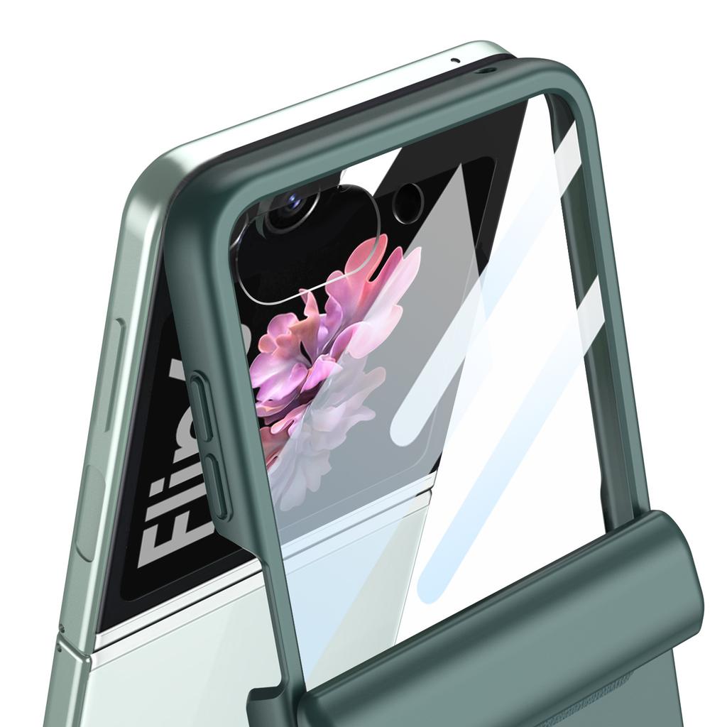 Samsung Folding Zflip6 Mobile Phone Case Anti Fall Magnetic Suction Folding Large Window Fashionable Matte All Inclusive Protective Case