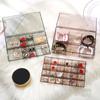 30 Grids Acrylic Jewelry Organizer for Cosmetic Storage Box Makeup Organizer Clear Case with Lid for Beads Rings Earrings