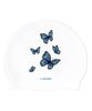 Laselin Butterfly White Swim Cap