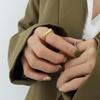 18K Gold-Plated Titanium Steel Geometric Stacking Rings