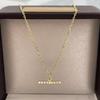 Scheming Style: S925 Sterling Silver 14K Gold-Plated Geometric Clavicle Necklace with Full Diamond Accent for Women
