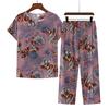 Summer Women's  Cotton Pajamas Women's Thin Short Sleeve Set Plus Size Women's Loungewear Can Be Breathable and Antibacterial Sleepwear