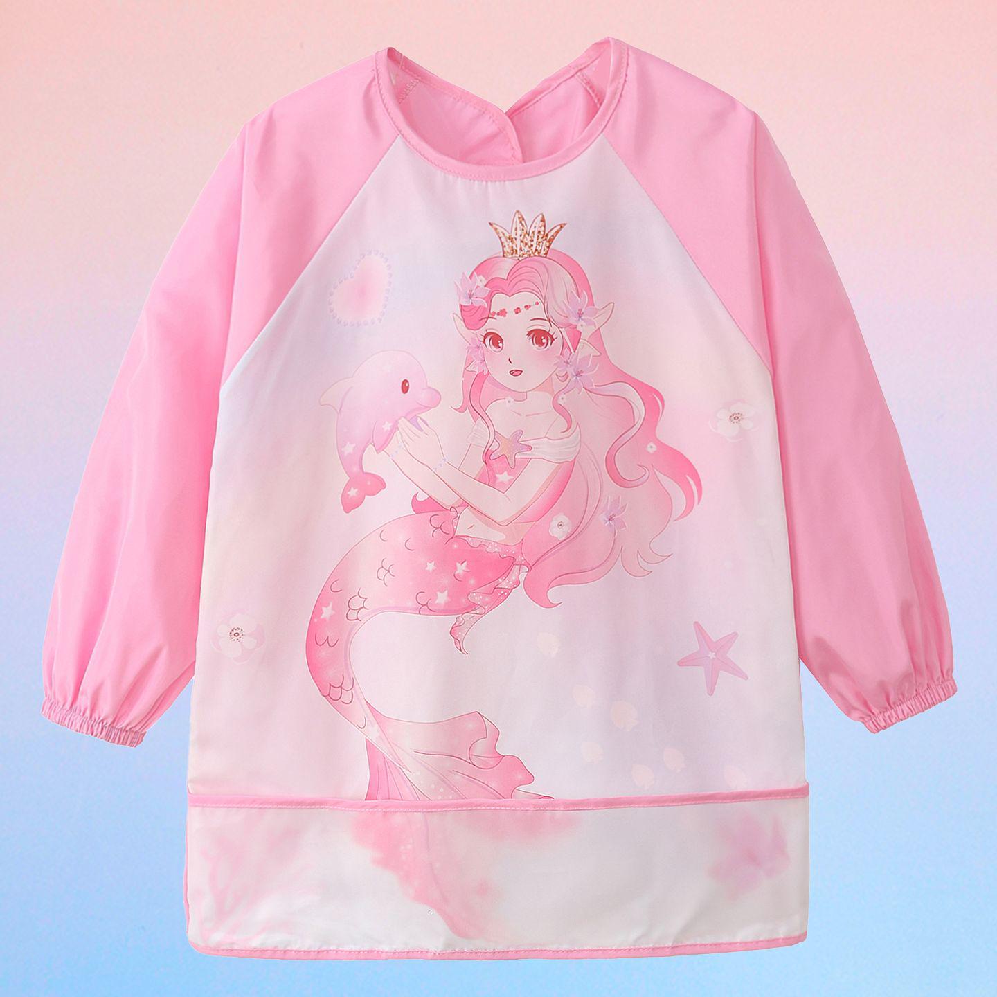 

Mermaid Waterproof Reversible Kids Apron & Bib Set for Eating and Painting M (110-130 cm) 3-6 years