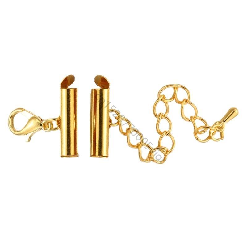 Crimp End Caps Jewelry Findings Slider Clasp Findings Perfect for Jewelry Making AXYD