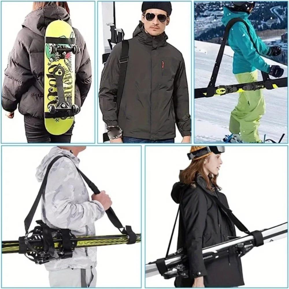 1PZ Cinghia da Spalla Regolabile per Skateboard Zaino Cintura per Borsa da Trasporto per Skateboard, Snowboard, Sci