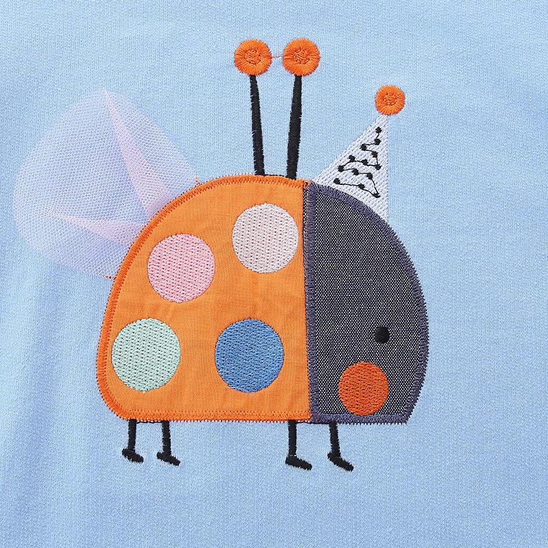 Girls Long Sleeve Round Neck Color Block Cartoon Print Pullover Sweatshirt