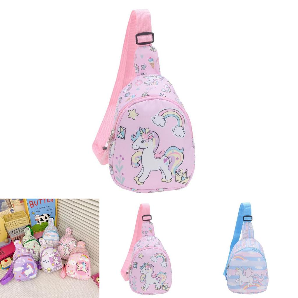 Cartoon Kids Chest Bag With Polyester Material And Breathable Design For Preschool Children