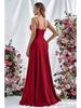 European Spring 2026 Strappy Off-Shoulder Sleeveless Slit Solid Color Elegant Women's Dress