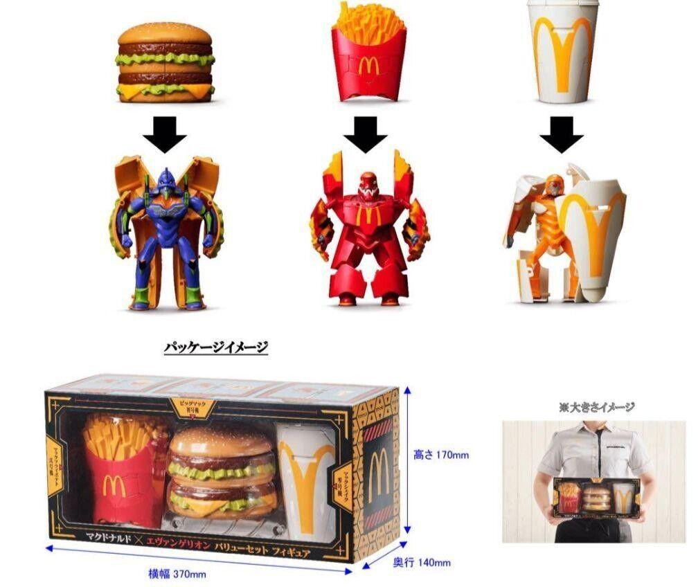 McDonald's X Evangelion Collaboration EVA Japanese Anime Value Set Figure