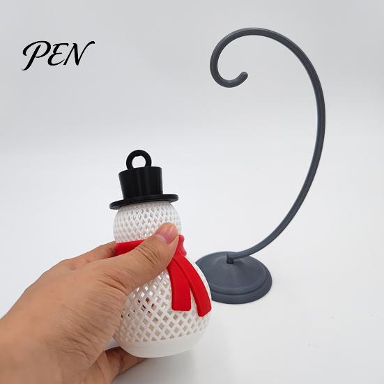 Winter Holiday Decor Christmas Snowman Lantern, Decorative LED Bedside Lamp, Hanging Ornaments Table Night Light for Home Bedroom Indoor Lantern