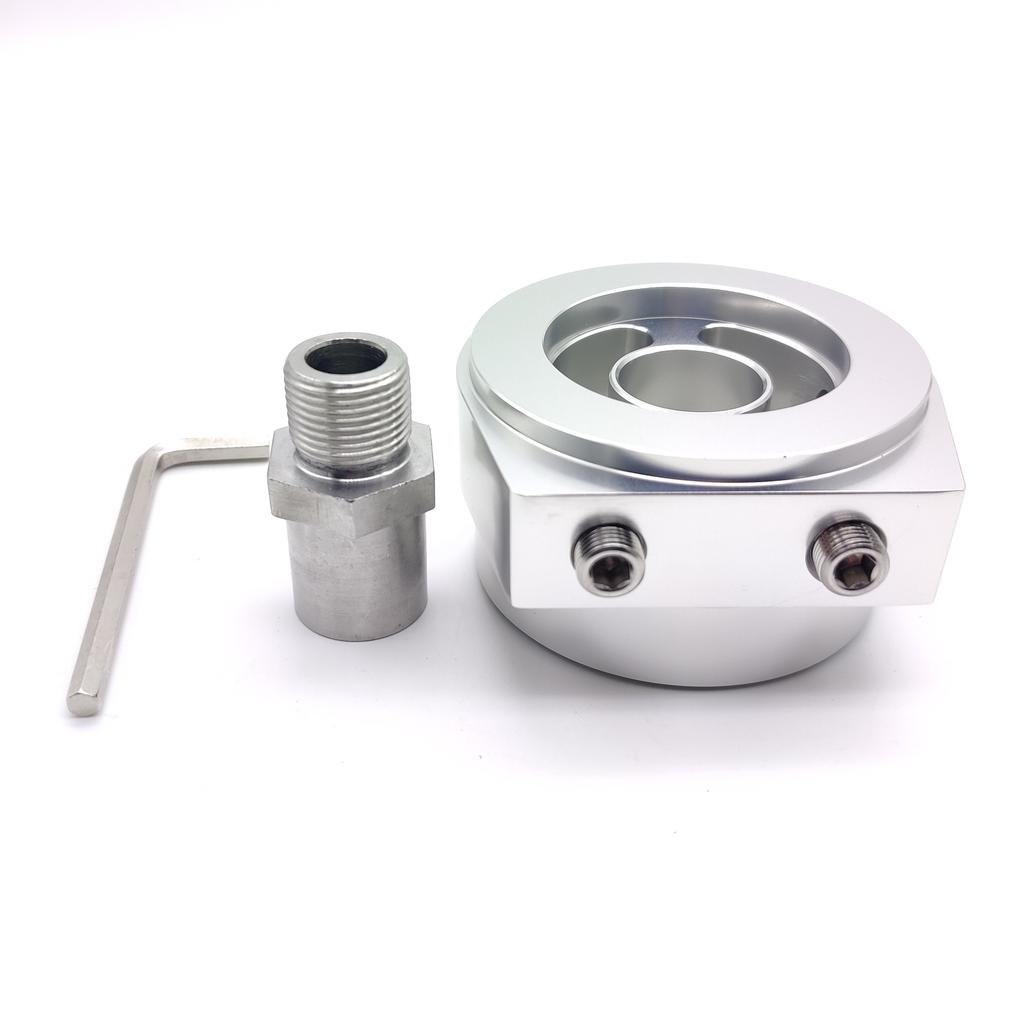 AE86 FC1 FK7 GT86 BRZ Oil Filter Sandwich Plate for Oil Pressure Sensor Oil Temp Sender with Stainless Steel Connectors Adaptor
