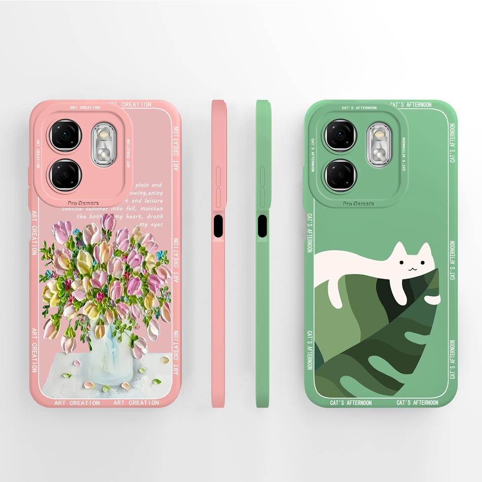 For infinix Smart 9 Case Simple Fashion Soft Liquid Silicone Back Cover For infinix Smart9 4G Funda Model X6532 Phone Housing