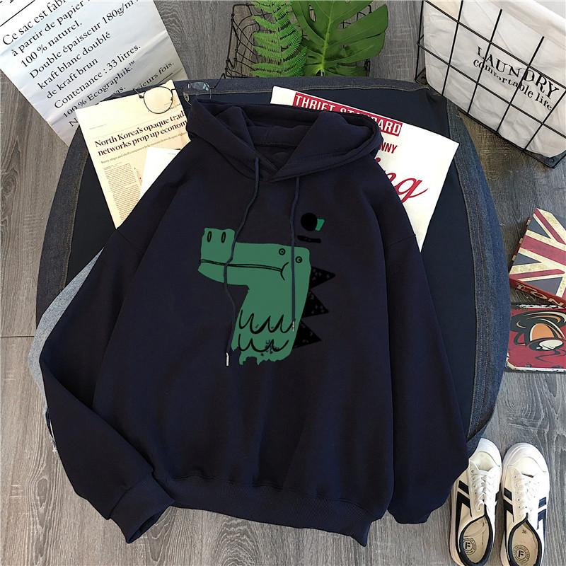 Fleece thickened sweater female autumn and winter student loose cc long sleeve hoodie top jacket