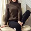 WTEMPO Rollkragenpullover Einfarbig Langarm Beiläufige Gestrickte Pullover Frauen Herbst Winter Plüsch Verdickte Jumper Warme Bodenbildung Strickwaren