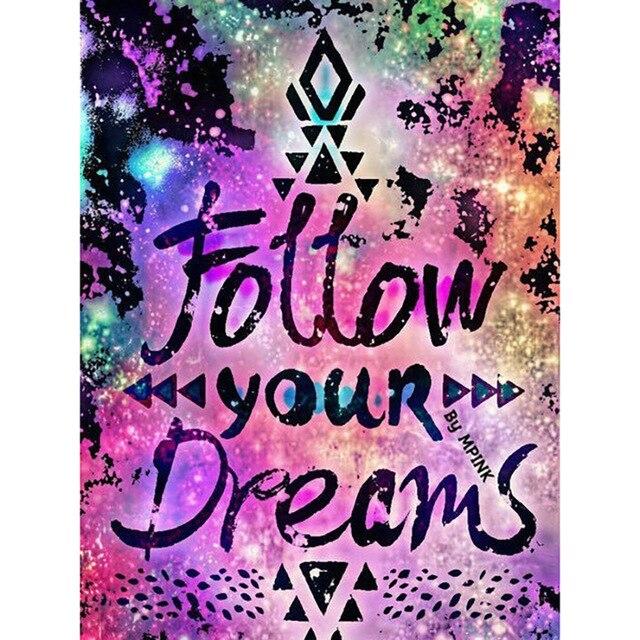 

5D DIY Алмазная картина «Ловец снов» с буквами, красочная вышивка крестиком, полная круглая квадратная Алмазная вышивка, стразы, домашний декор Full Square 20X30CM светло-синий