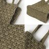Raw Wool Itohenlab Knitting Kit Square Tote Bag with Pattern #9-4 Pull-Up (Khaki)