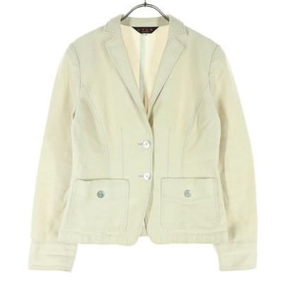 EVEX by KRIZIA Made In Japan Long Sleeve Tailored Jacket 40 Beige Women Used