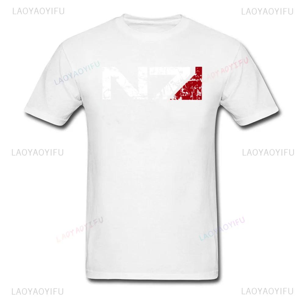 N7 Special Forces Men Printed Tshirt Summer Fashion Streetwear Casual Shortsleev Black Clothing Vintage Letter Unique Tops
