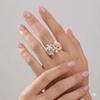 Petal Stretch Ring Multicolor Opening Ring Fashion Flower Ring  Girl