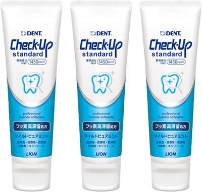 Set of 3 DENT Standard Mild Pure Mint Toothpaste Check-Up (135g) [Quasi-drug]