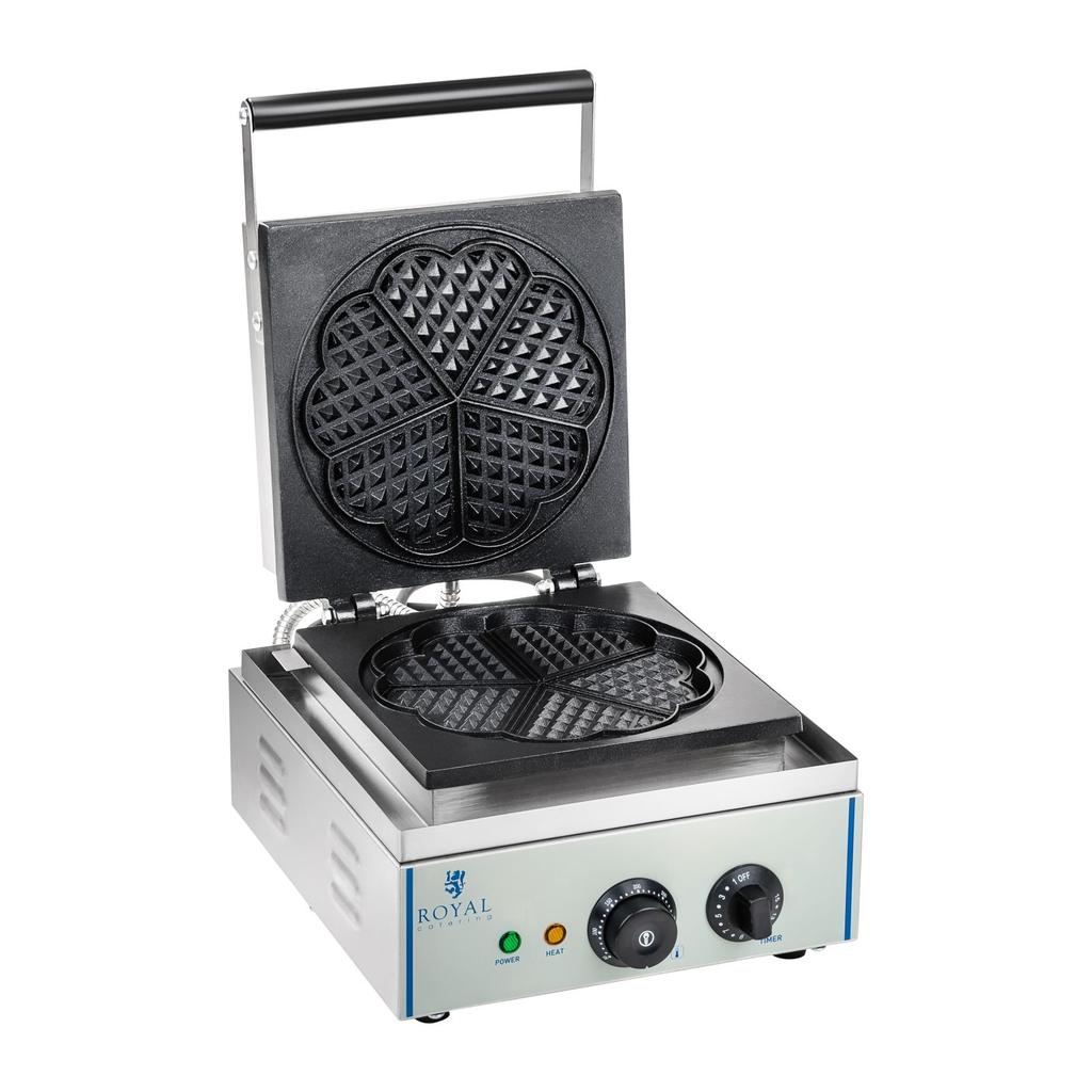 Round Waffle Maker Heart Rosette Teflon Coated Diameter 21