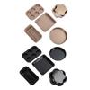 6pcs Bakeware Set Loose Bottom Carbon Steel Anti Stick Baking Pans Set for Toast Muffin Pizza