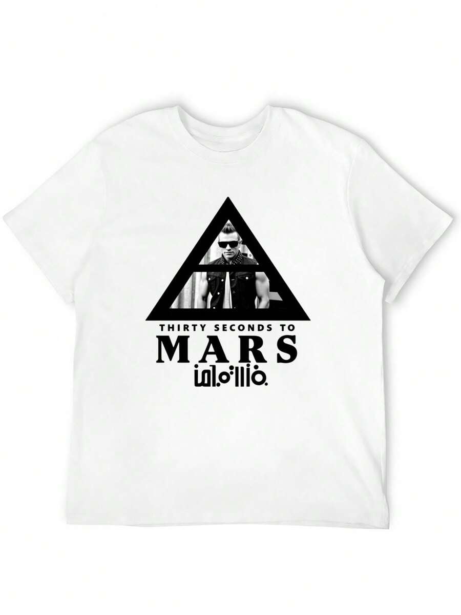 

Unisex s Relaxed Fit Short Sleeve Tee -30 Seconds To Mars Graphic T-Shirt XXL