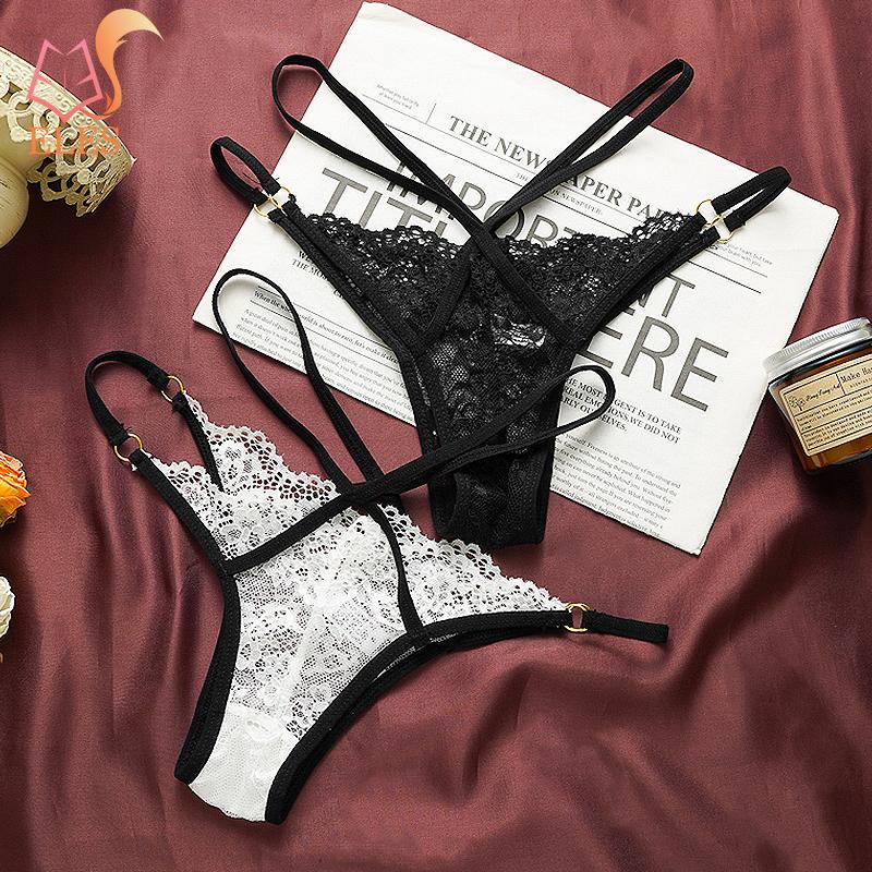 French Pure Desire Aesthetic Lace Underpants Women's Sexy Mesh Breathable Hollow Slim Fit Thin Band Low Waist Briefs for Ladies