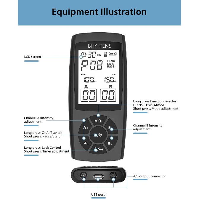 TENS Unit Muscle Stimulator for Pain Relief Therapy, 22 Modes EMS TENS Machine, Electronic Muscle Relaxer for Shoulder Pain Relief, Back Pain,