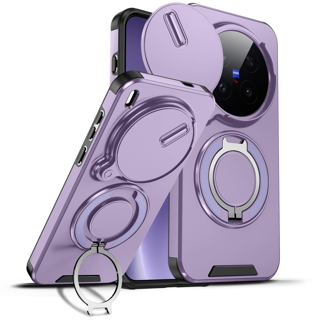 For Vivo X300 Ultra Case Vivo X300 Cover Vivo X300 Pro Magnetic Ring Armor Slide Camera Lens Case Magsafe Wireless Charge Cover