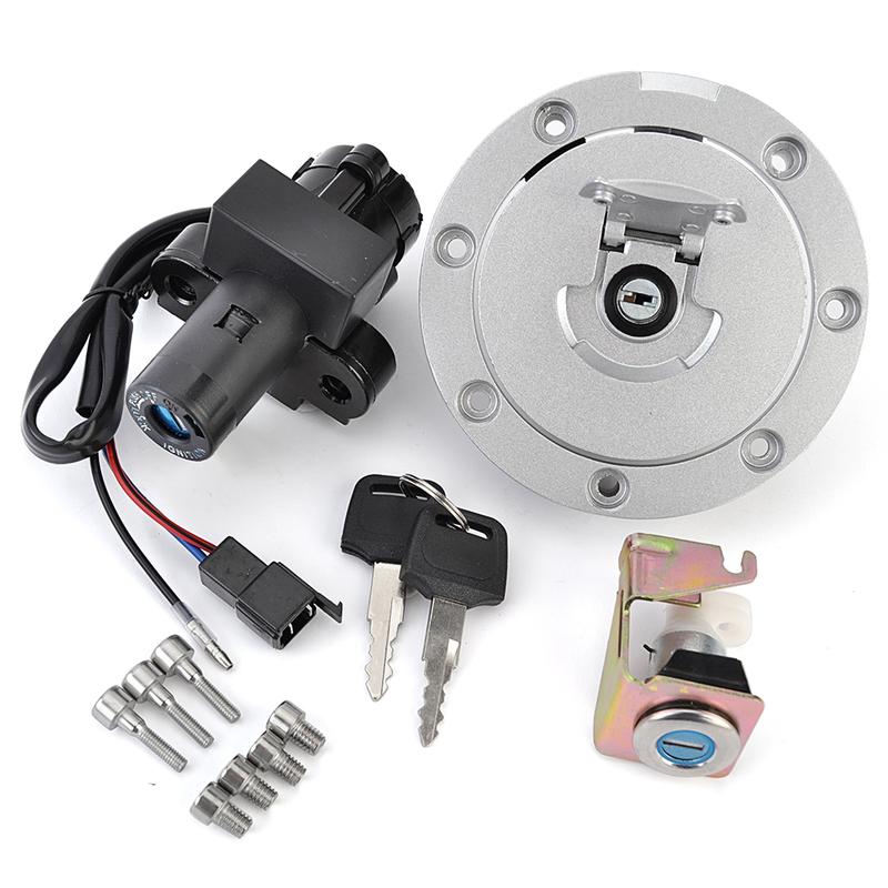 For Honda CBR1100XX 1996-1998 Fuel Cap Ignition Switch Seat Lock with Key Kit