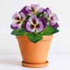 Dyed Edged Artificial Pansy Flowers DIY Floral Simulation Flowers  Photography Props