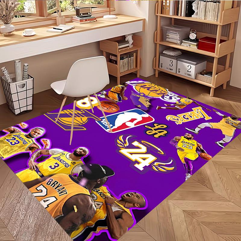 NBA Print Rug, Washable Floor Carpet, For Entryway Dorm Laundry Room Office Study, Home Decor Birthday Christmas Gift
