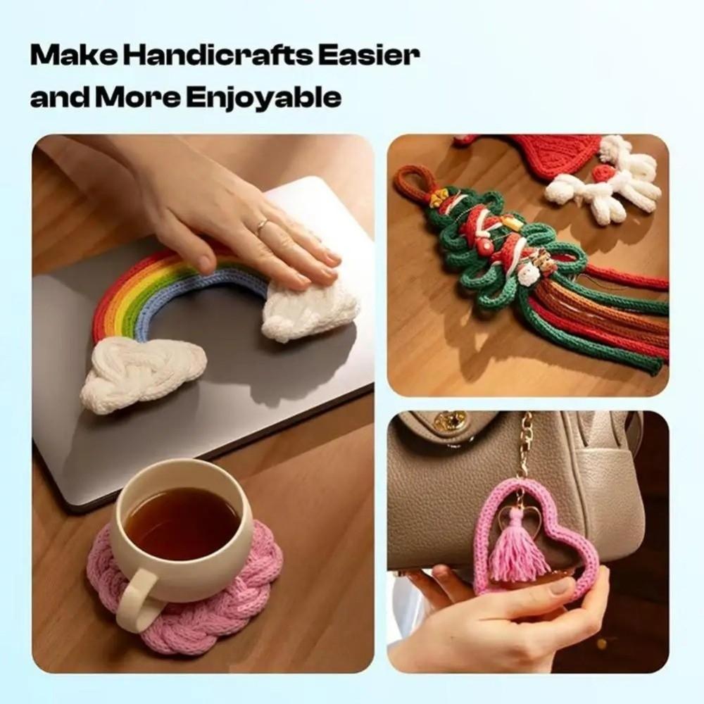 Hand Operated DIY Braiding Spool Crocheting Tool Yarn Knitting Tool Mini Spool Knitter  Household